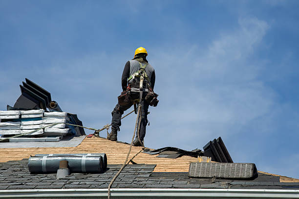 Professional Gutter Installation technician working in New Richmond, IN